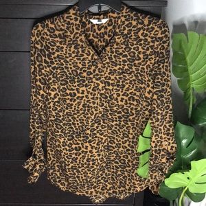 Cheetah Button Down